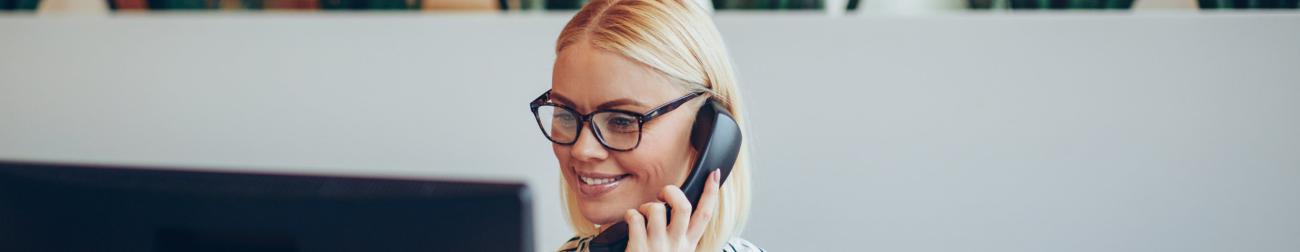 Receptionist on the phone
