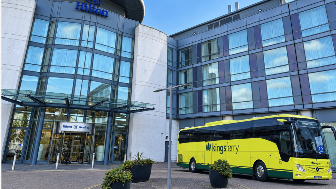 KingsFerry coach at the Hilton Hotel Reading